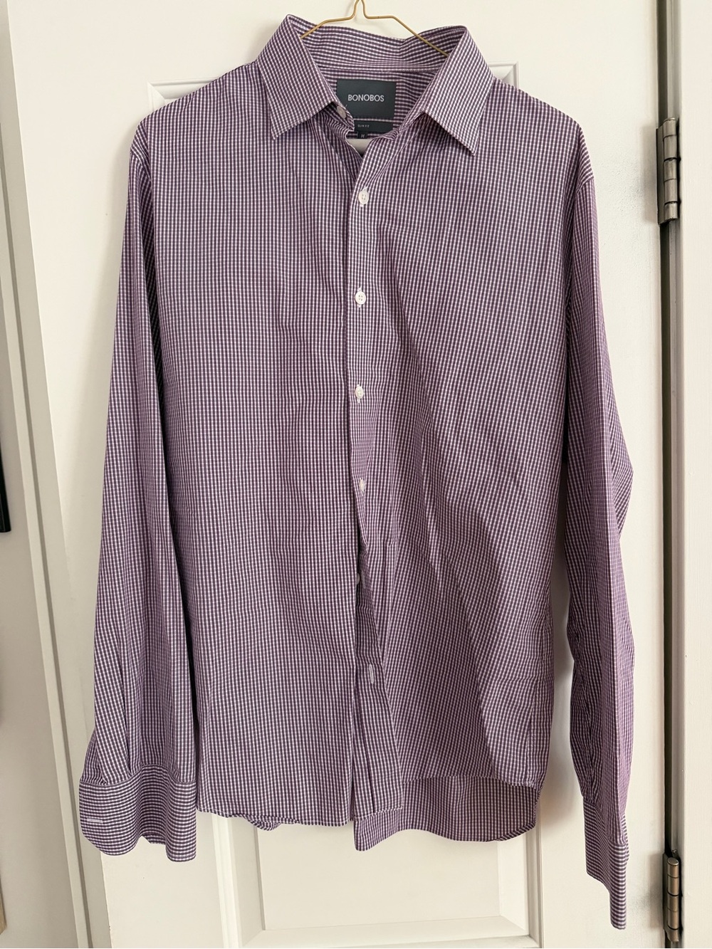 Bonobos Purple Micro-Check Dress Shirt